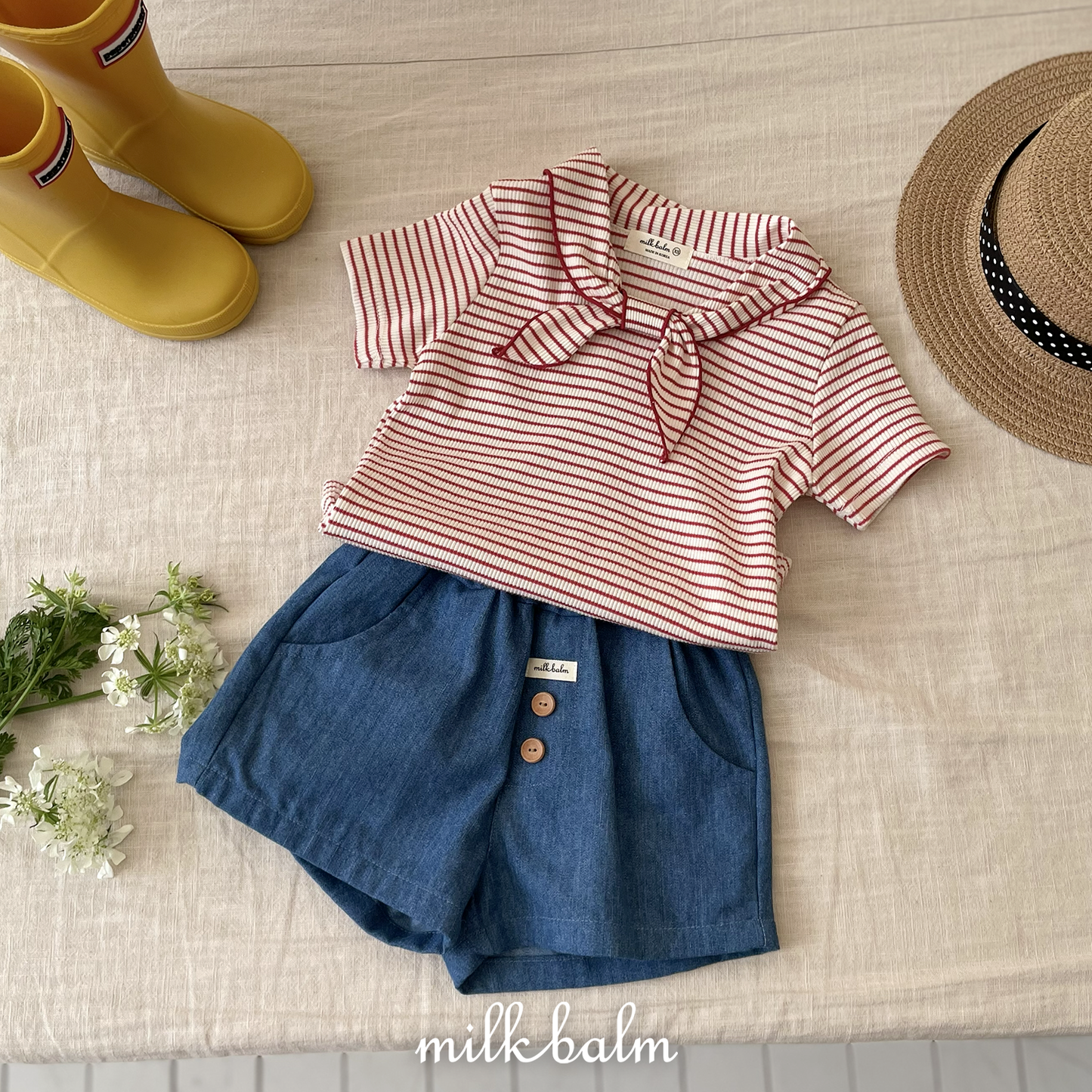 韓國童裝 26夏| MK28 26 Sailor Short Sleeve T (80-120cm)
