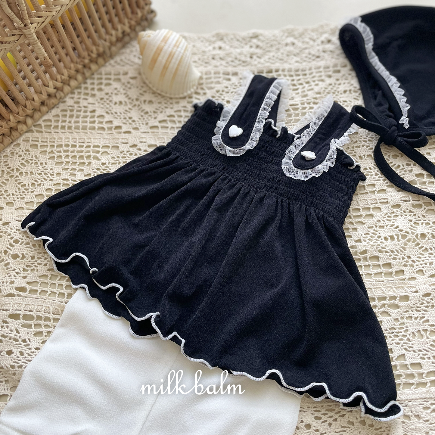 韓國童裝 26夏| MK01 Bella Smocking Swimsuit SET (80-120cm)