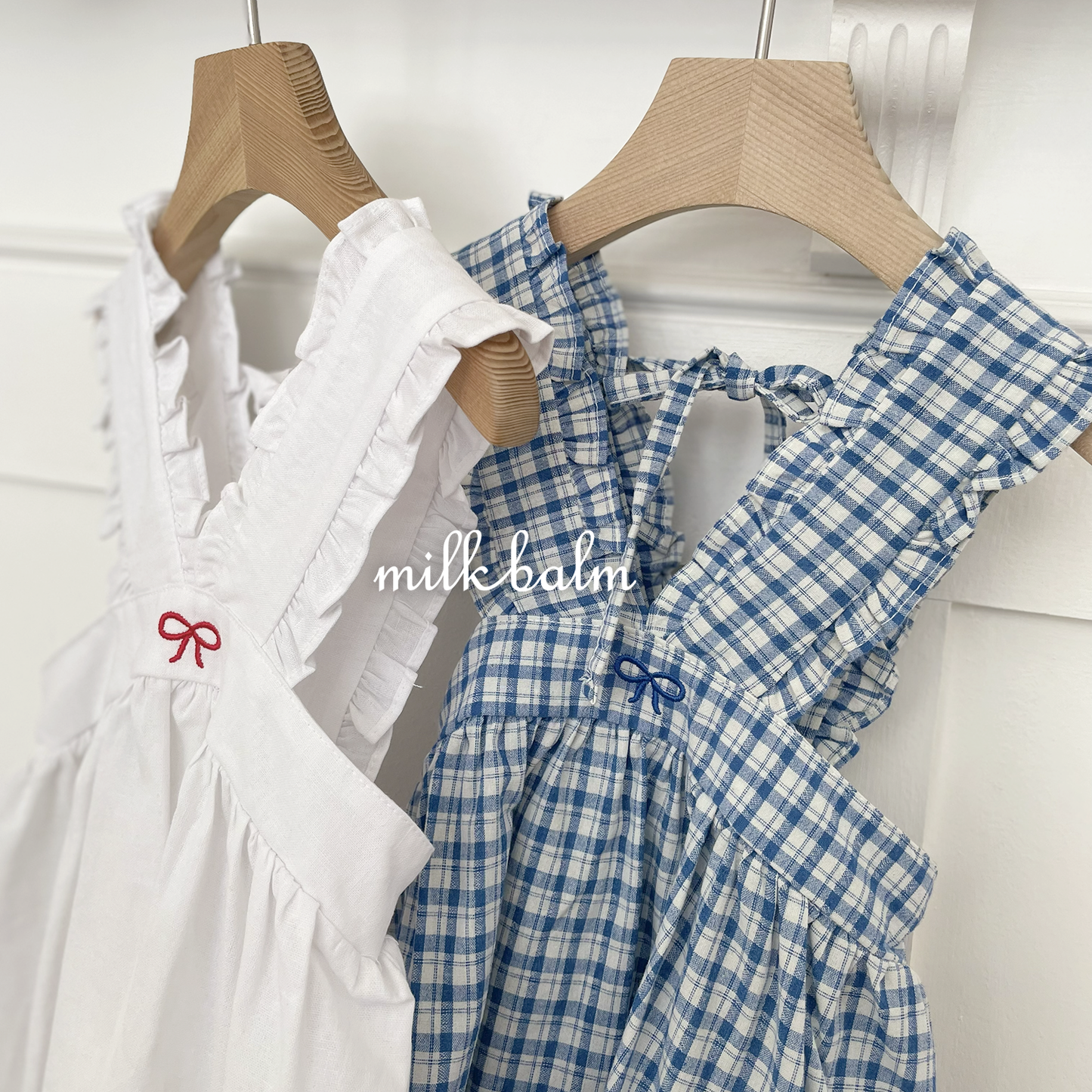 韓國童裝 26夏| MK22 Ribbon Embroidery Suspender SK (80-120cm)