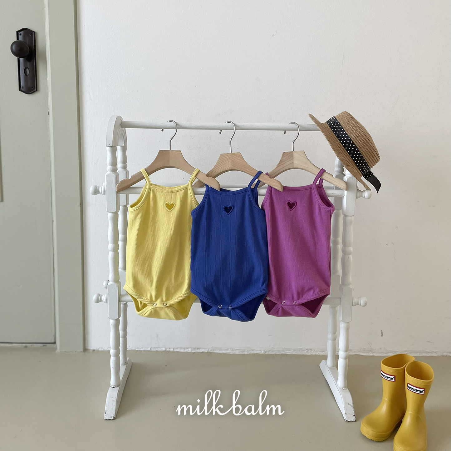韓國童裝 26夏| MK25 Heart Ribbed Suit (75-90cm)
