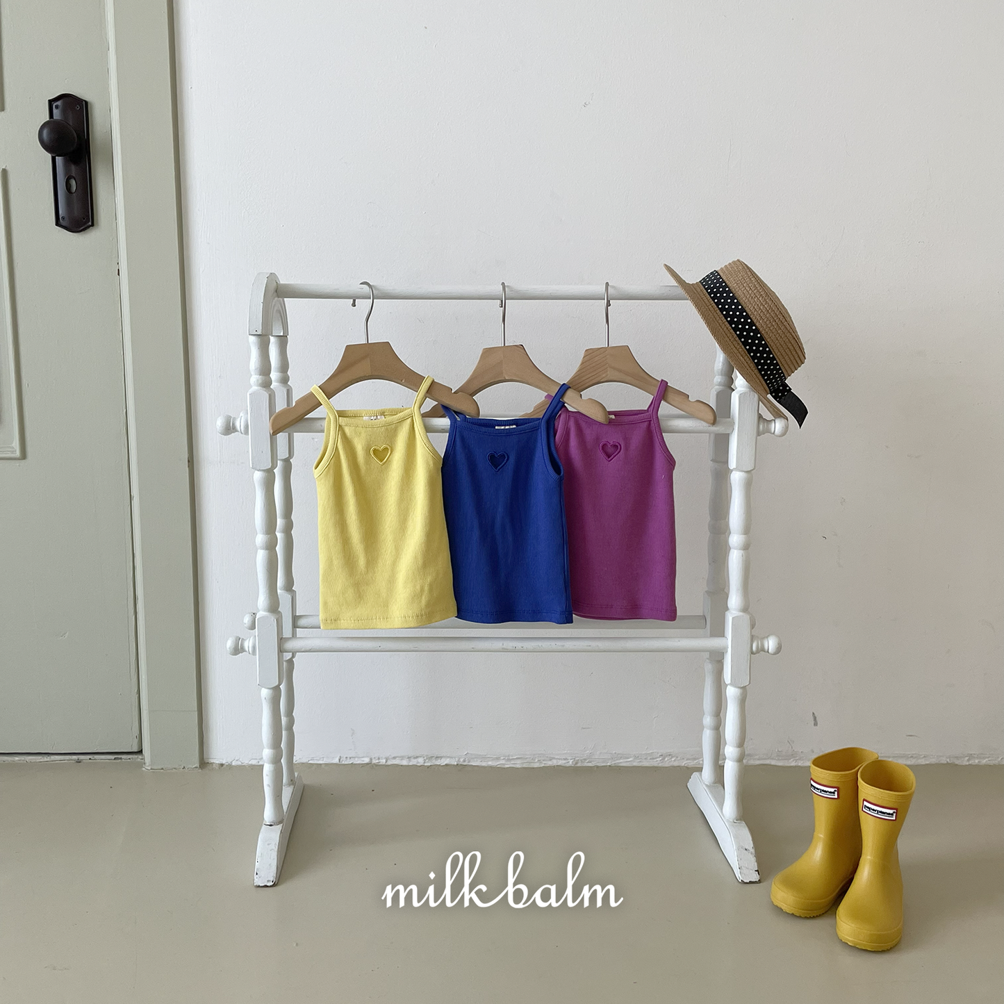 韓國童裝 26夏| MK26 Heart Ribbed Sleeveless (80-120cm)