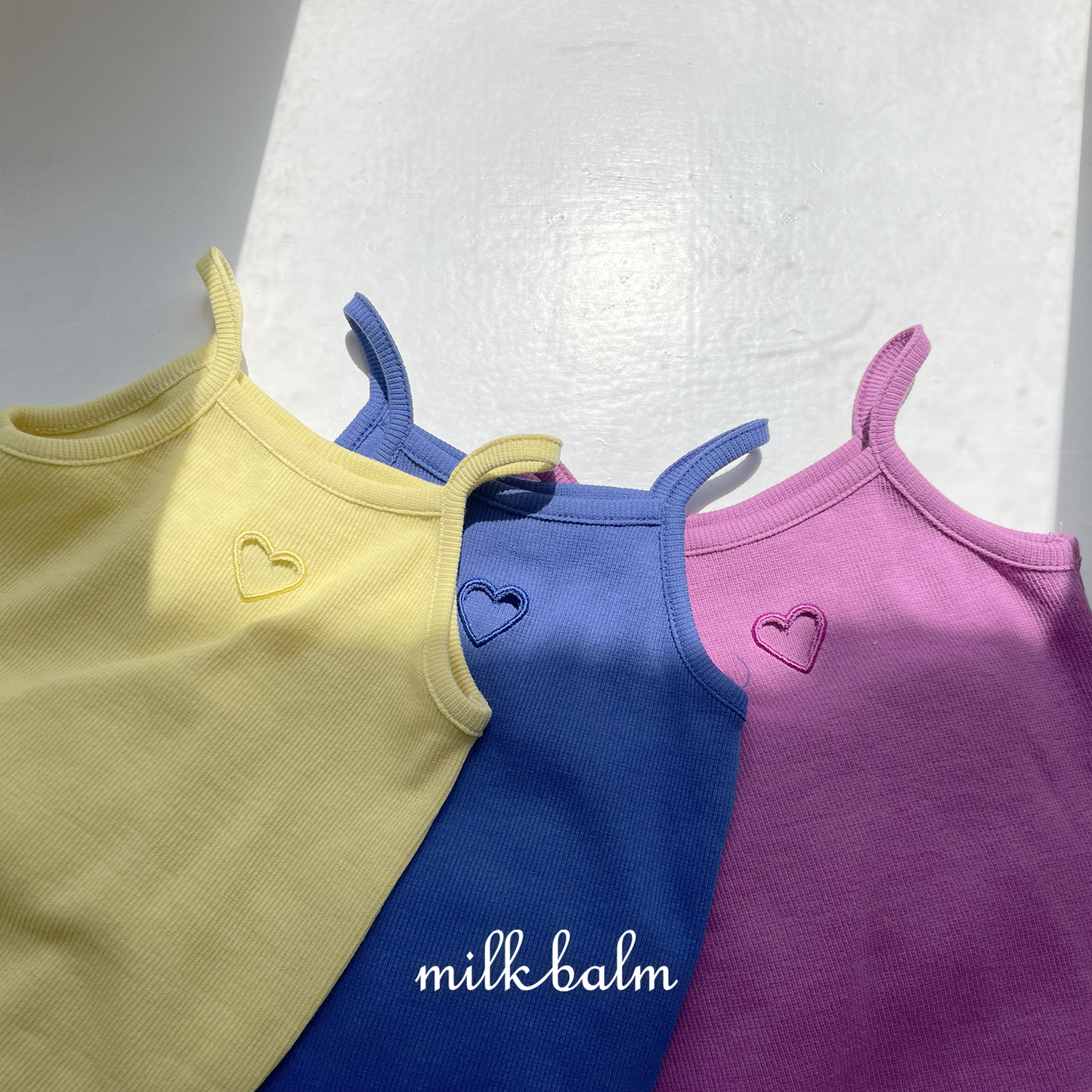 韓國童裝 26夏| MK26 Heart Ribbed Sleeveless (80-120cm)