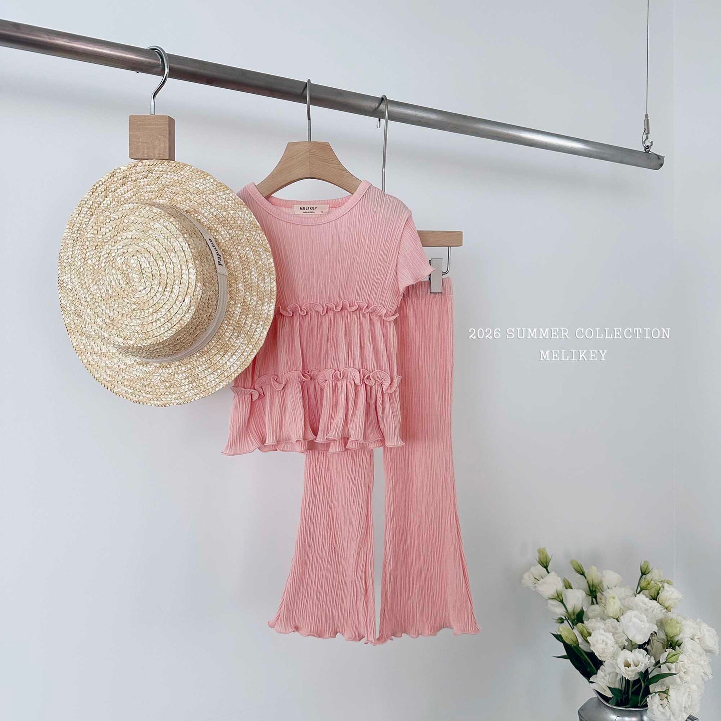 韓國童裝 26夏| ME55 Cancan Pleats SET 層層百褶套裝 (80-140cm)