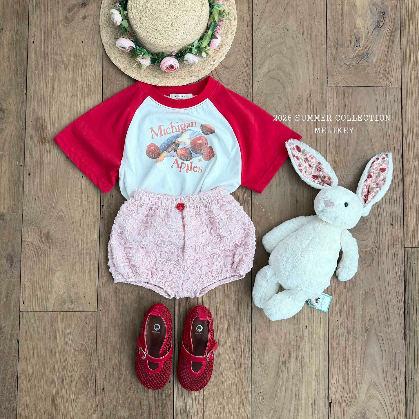 韓國童裝 26夏| ME40 Apple Raglan T 蘋果插肩T恤 (80-140cm)