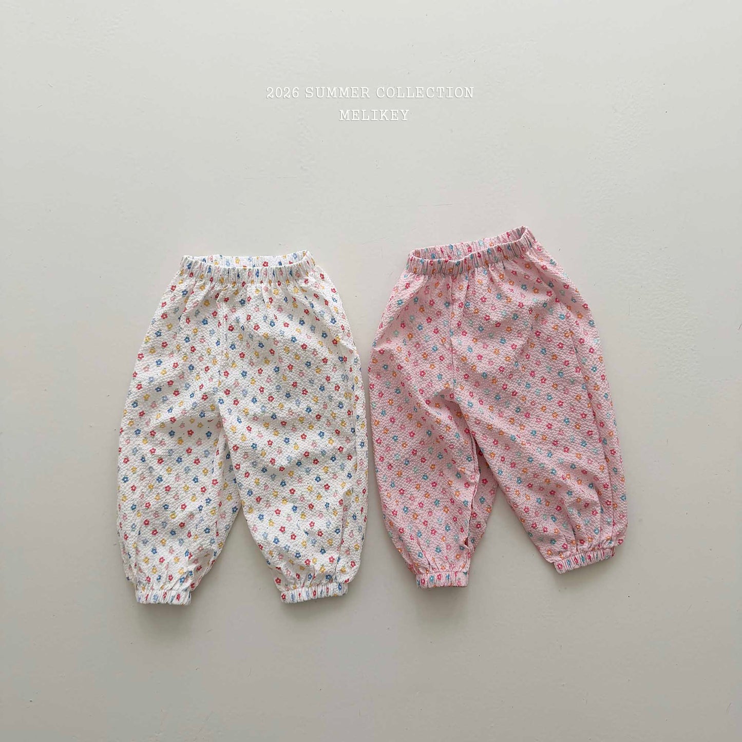 韓國童裝 26夏| ME51 Jelly Flower Jogger P 果凍花朵束口褲 (80-140cm)