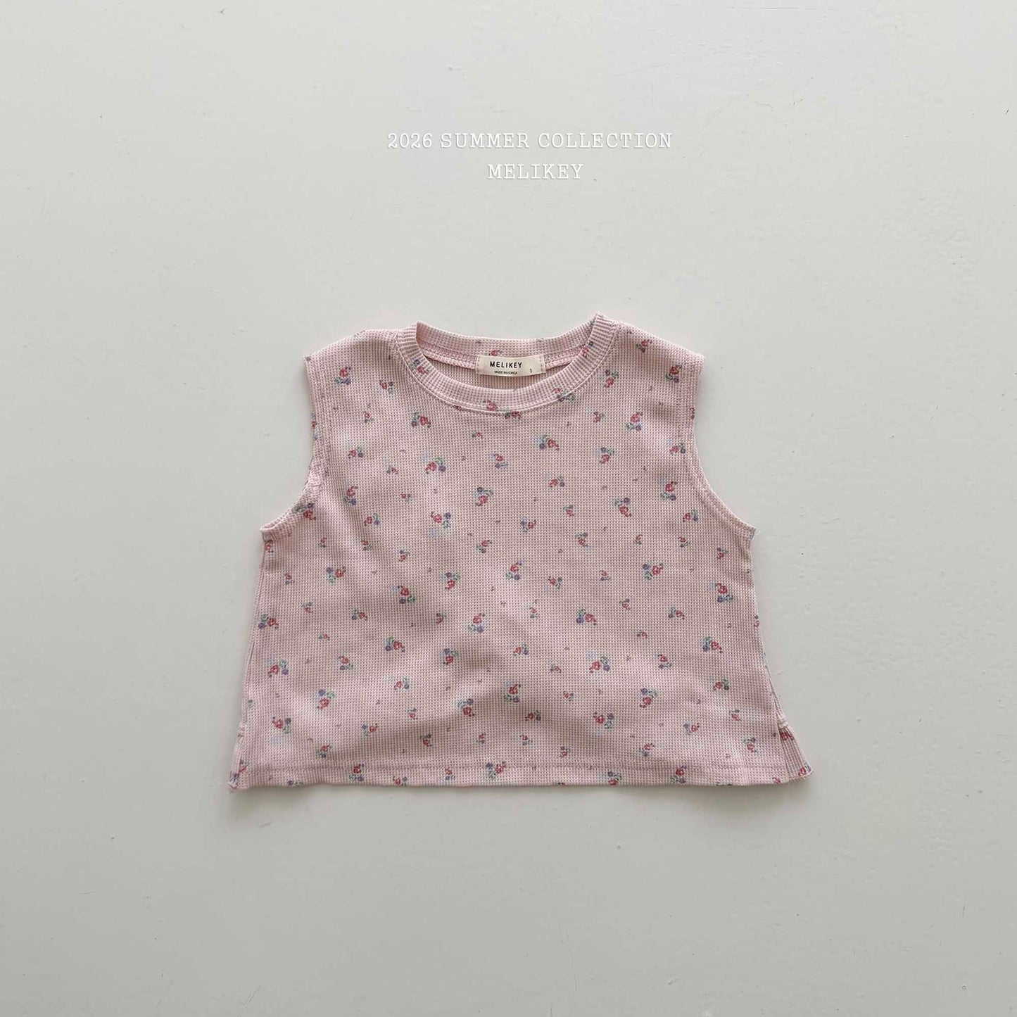 韓國童裝 26夏| ME44 Dindin Frill Sleeveless T Dindin 荷葉邊無袖T恤 (80-140cm)