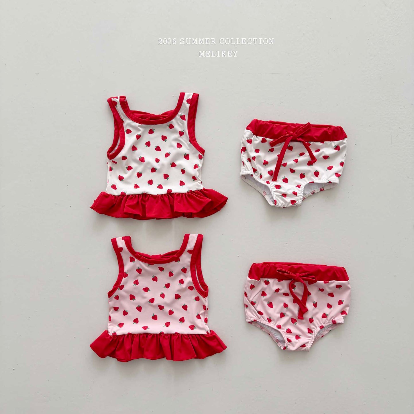 韓國童裝 26夏| ME59 Berry Swim SET 莓果泳裝套組 (90-130cm)