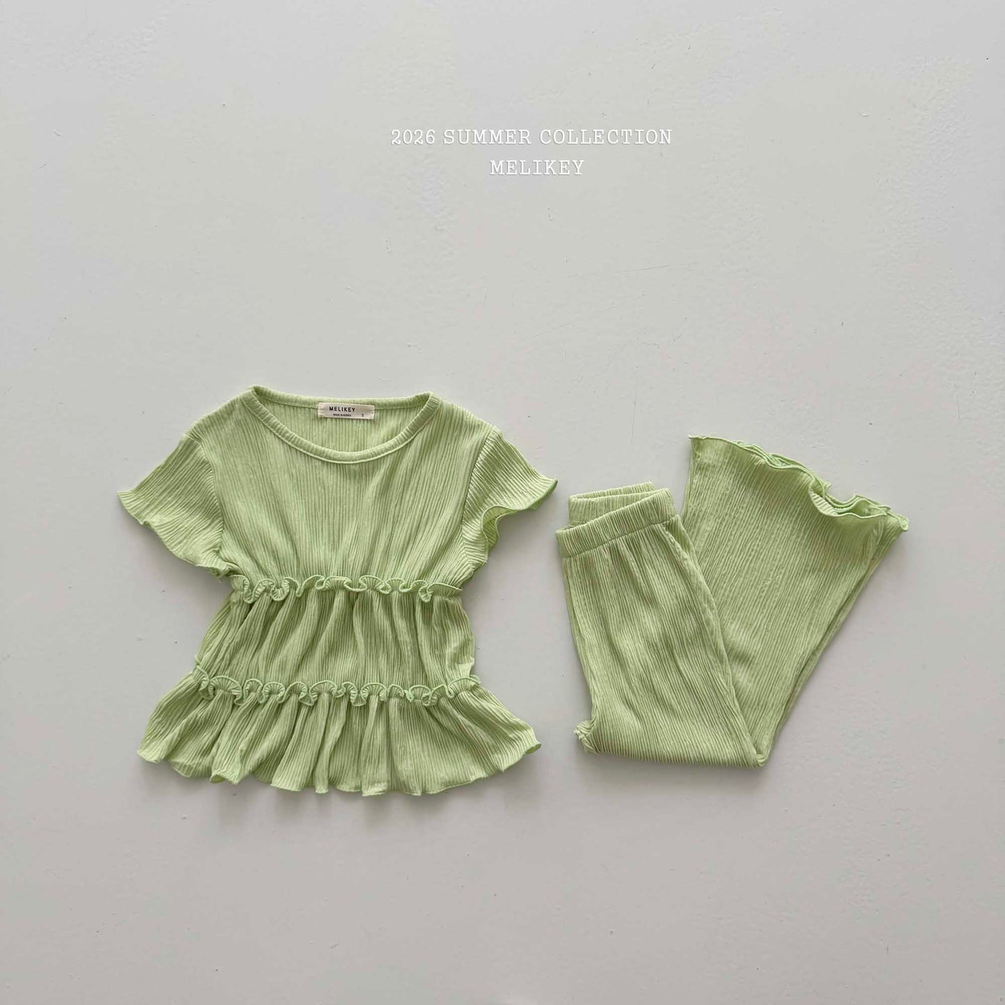 韓國童裝 26夏| ME55 Cancan Pleats SET 層層百褶套裝 (80-140cm)