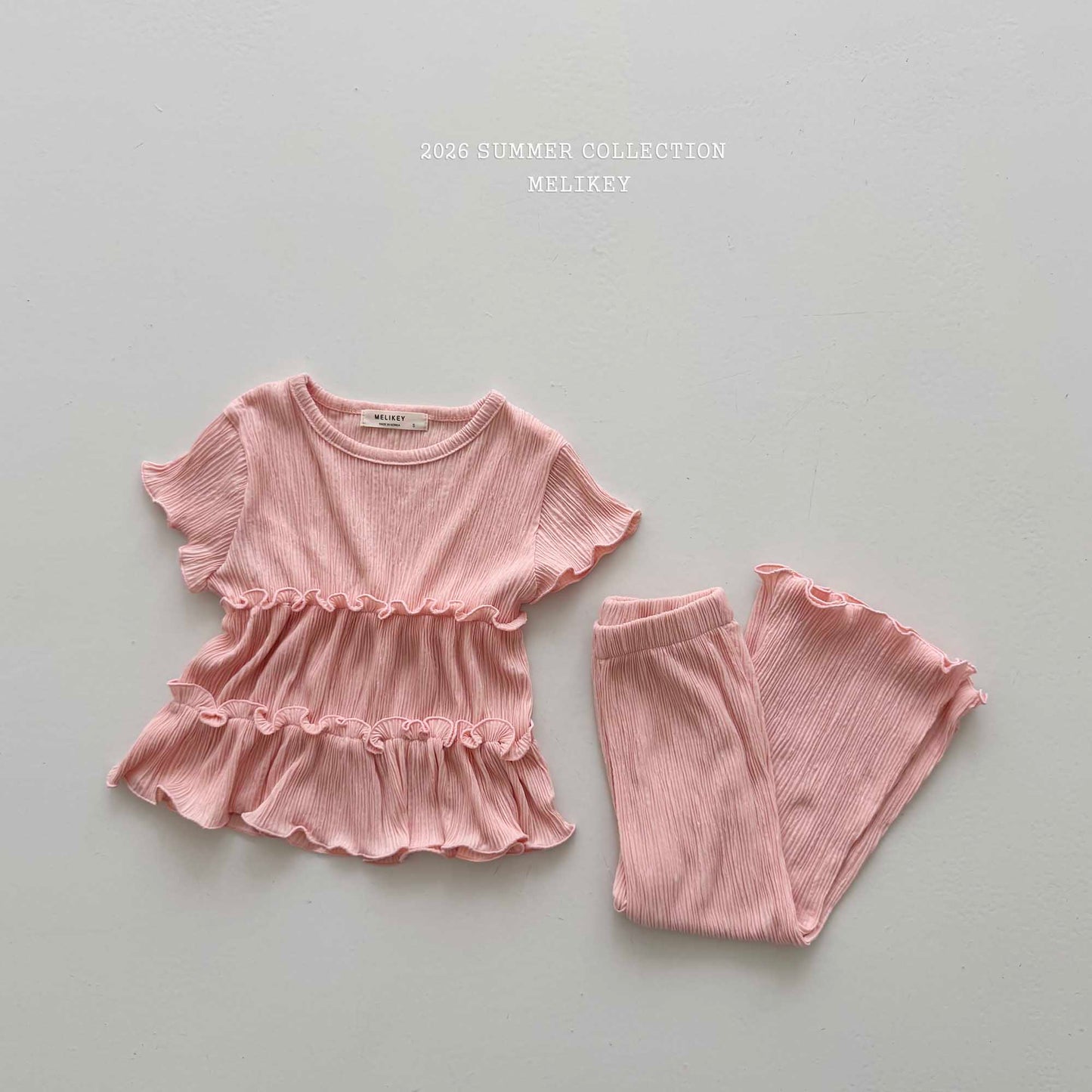 韓國童裝 26夏| ME55 Cancan Pleats SET 層層百褶套裝 (80-140cm)