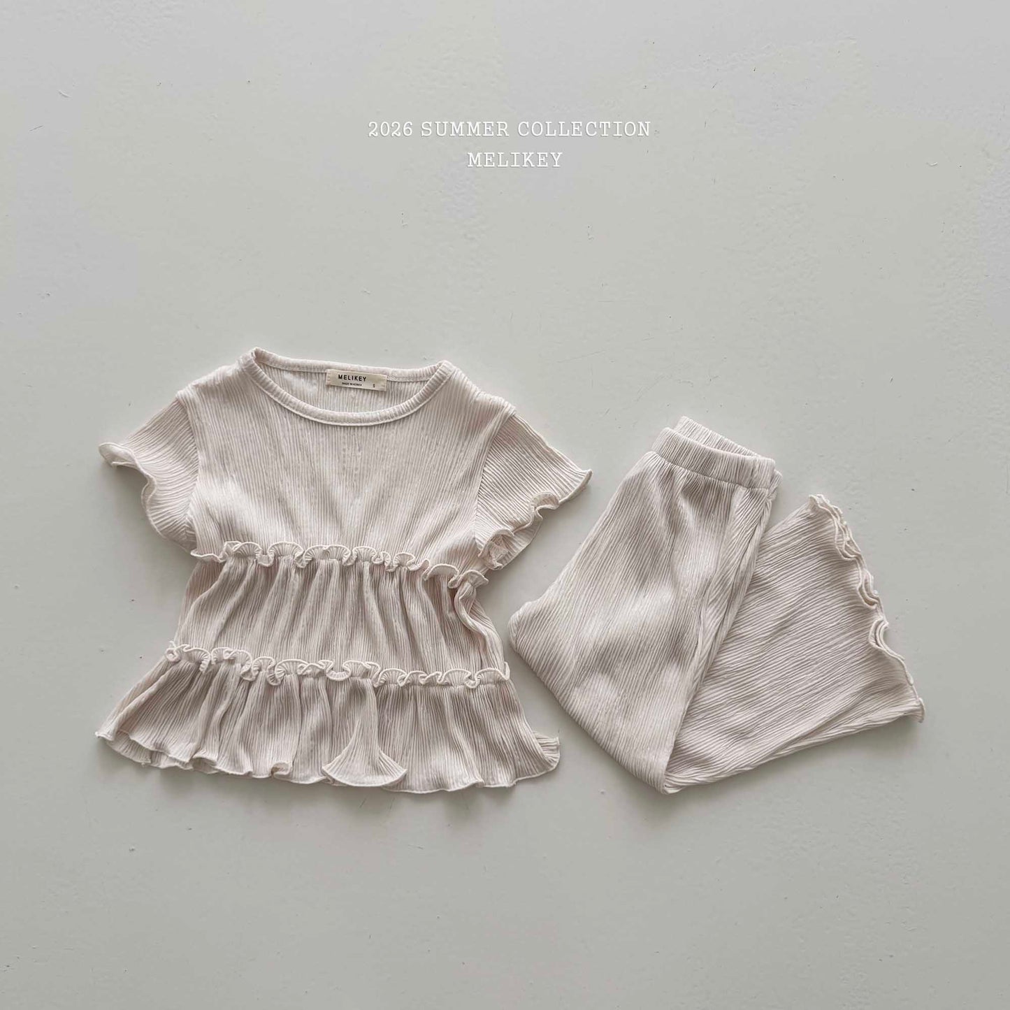 韓國童裝 26夏| ME55 Cancan Pleats SET 層層百褶套裝 (80-140cm)