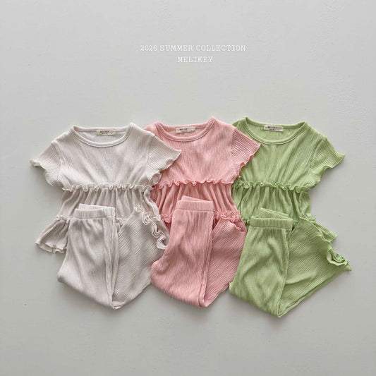 韓國童裝 26夏| ME55 Cancan Pleats SET 層層百褶套裝 (80-140cm)