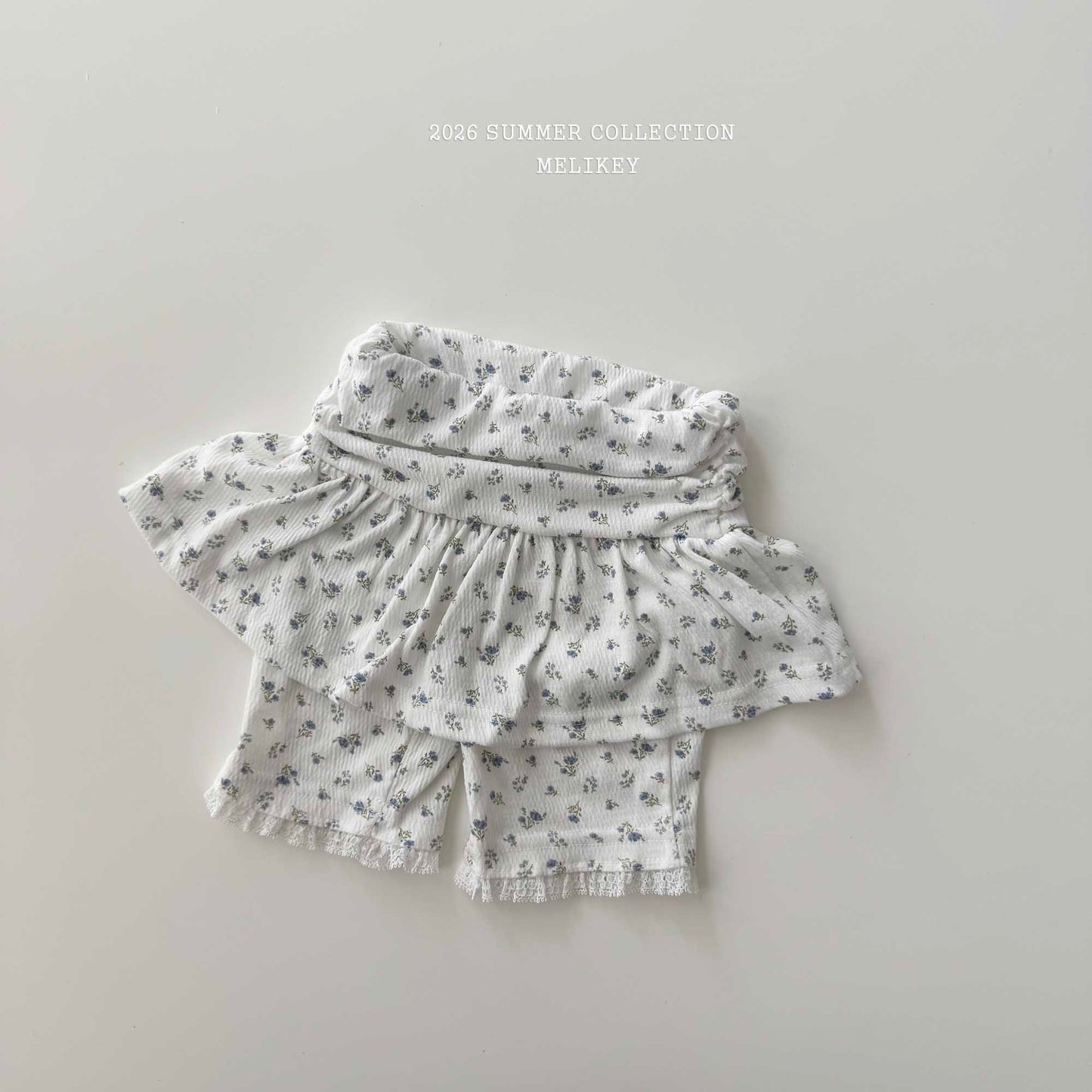韓國童裝 26夏| ME48 Shirring Skirt Leggings 5-bu 抓皺裙褲5分褲 (80-140cm)