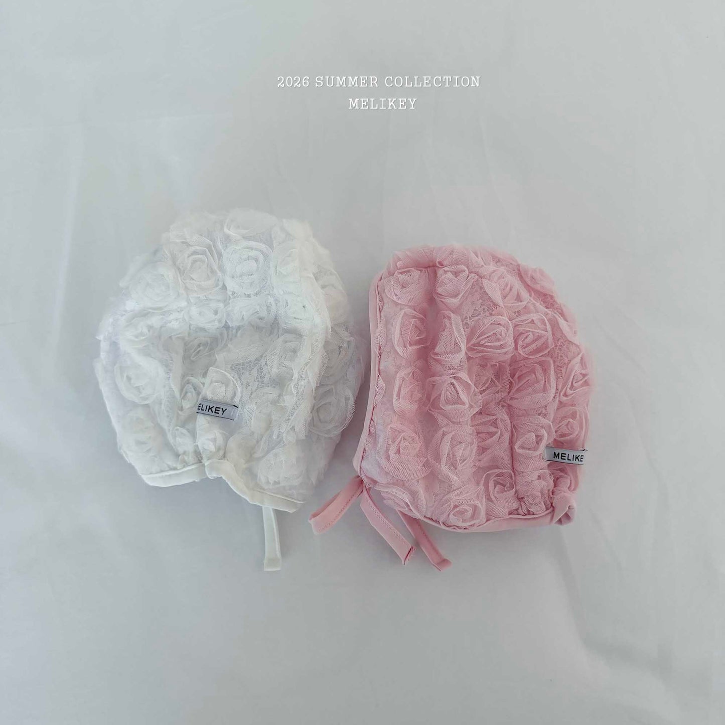 韓國童裝 26夏| ME63 Rose Lace Swim Cap 玫瑰蕾絲泳帽 (FREE)