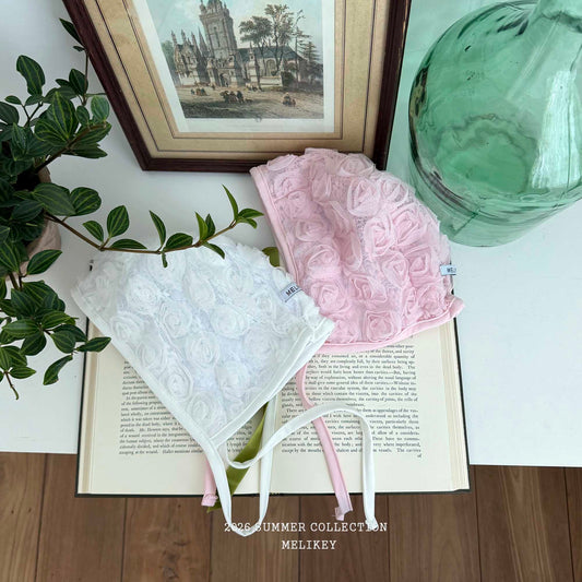 韓國童裝 26夏| ME63 Rose Lace Swim Cap 玫瑰蕾絲泳帽 (FREE)