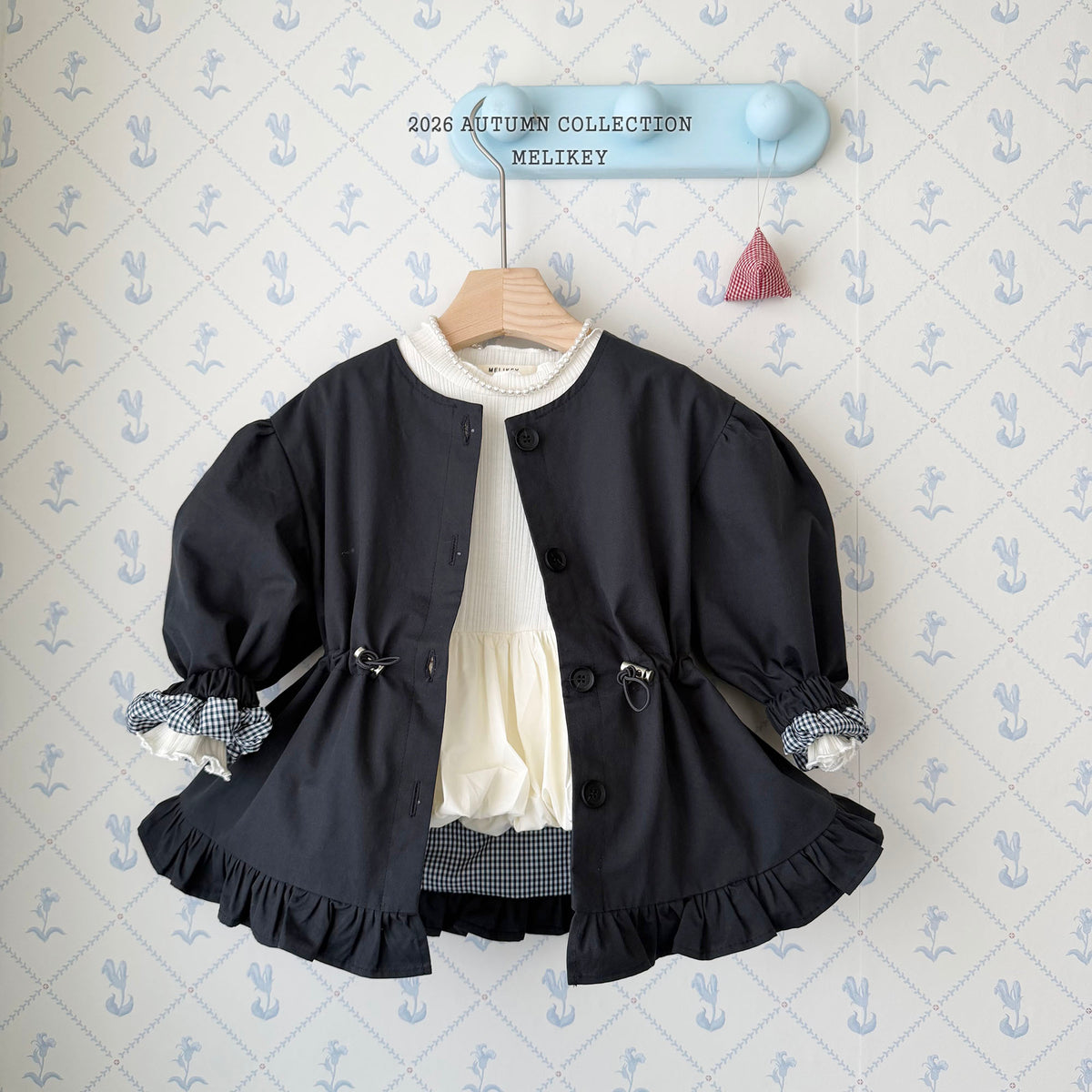 韓國童裝 26秋| ME56 Momo Frill Trench Coat 風衣外套 (80-140)