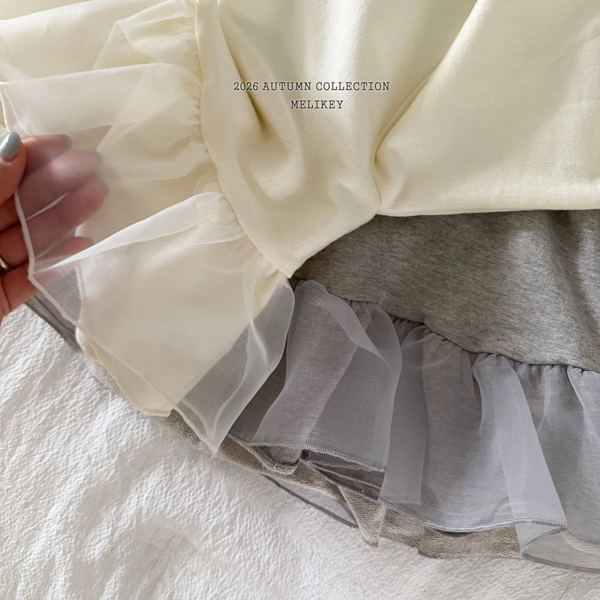 韓國童裝 26秋| ME20 Chacha Frill Hood T-shirt 連帽上衣 (80-140)