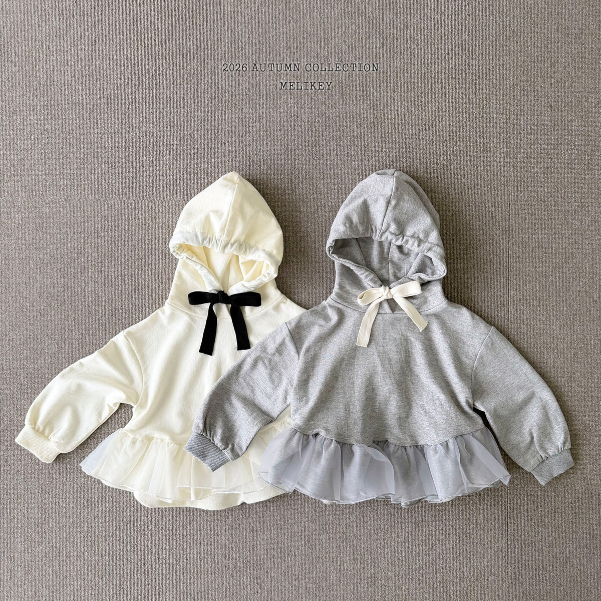 韓國童裝 26秋| ME20 Chacha Frill Hood T-shirt 連帽上衣 (80-140)