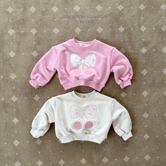 韓國童裝 26秋| ME22 Ribbon Cherry Sweatshirt 衛衣 (80-140)