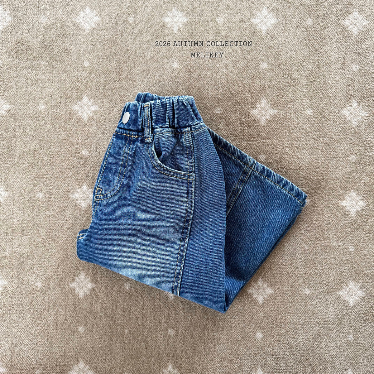 韓國童裝 26秋| ME47 Cut Wide Denim Pants 寬鬆牛仔長褲 (80-140)
