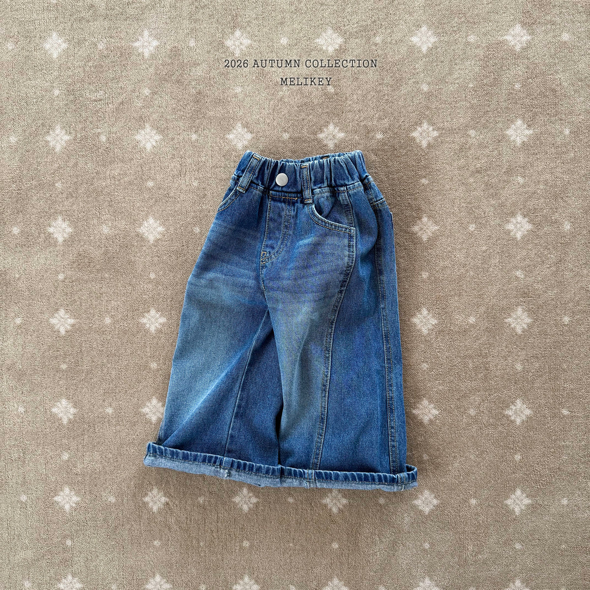 韓國童裝 26秋| ME47 Cut Wide Denim Pants 寬鬆牛仔長褲 (80-140)