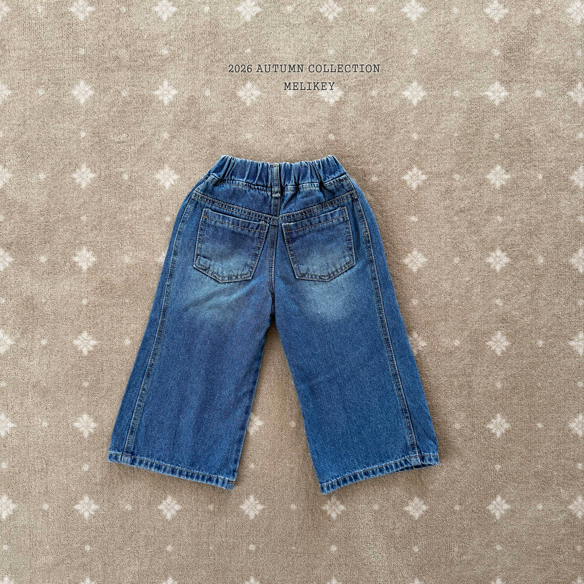 韓國童裝 26秋| ME47 Cut Wide Denim Pants 寬鬆牛仔長褲 (80-140)