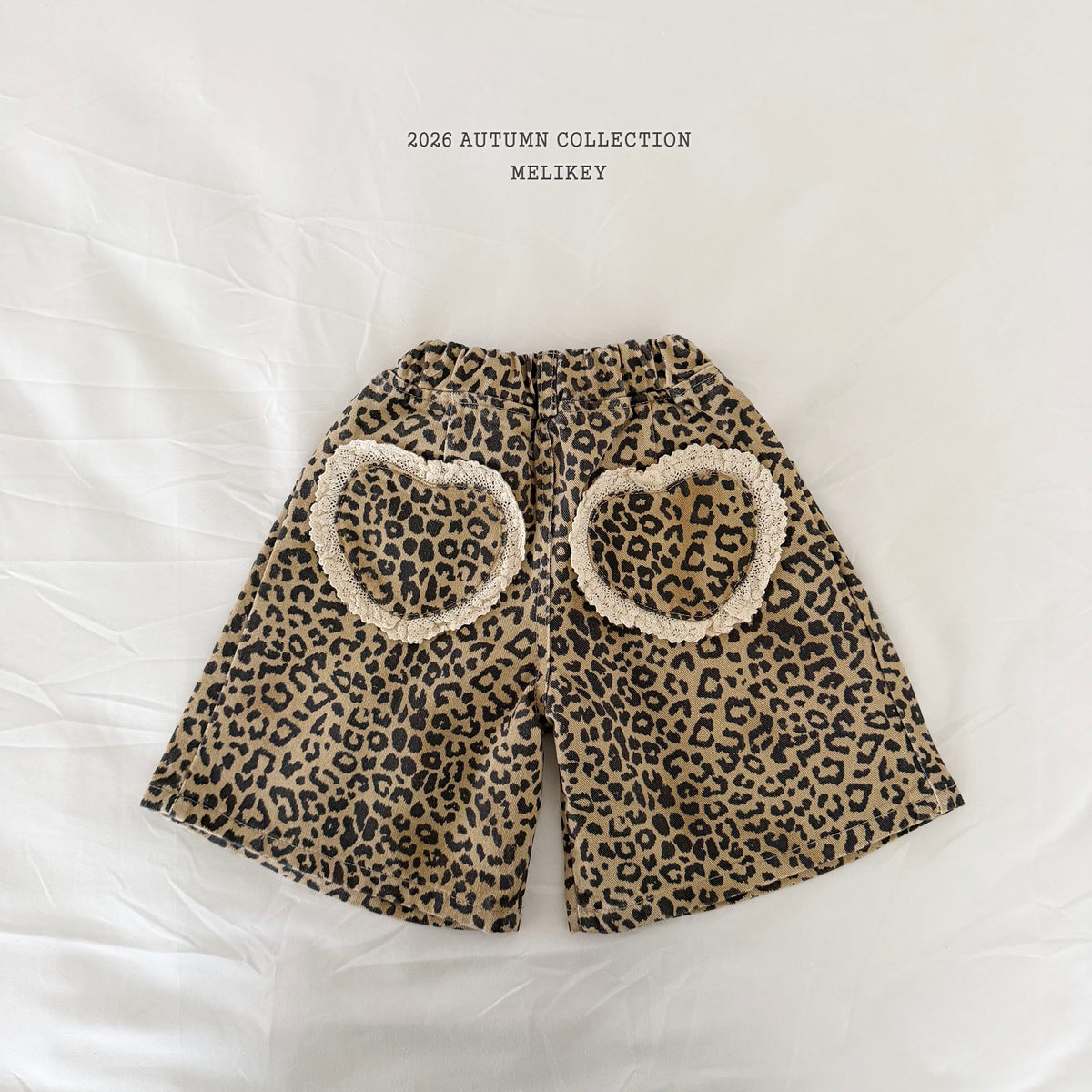 韓國童裝 26秋| ME44 Leopard Heart Bermuda Shorts 百慕大短褲 (80-140)