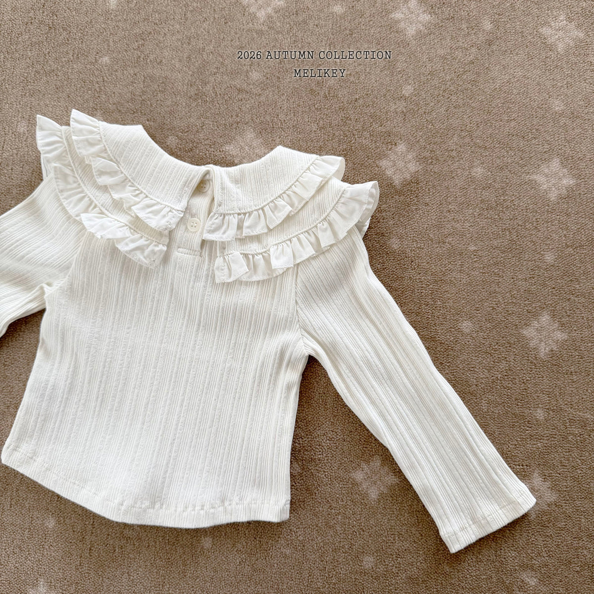 韓國童裝 26秋| ME15 Double Collar T-shirt 上衣 (80-140)
