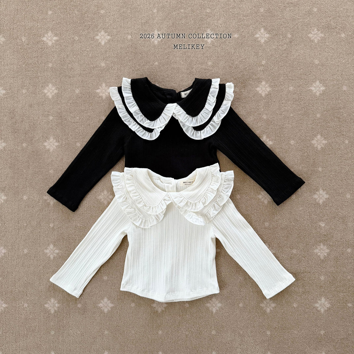 韓國童裝 26秋| ME15 Double Collar T-shirt 上衣 (80-140)