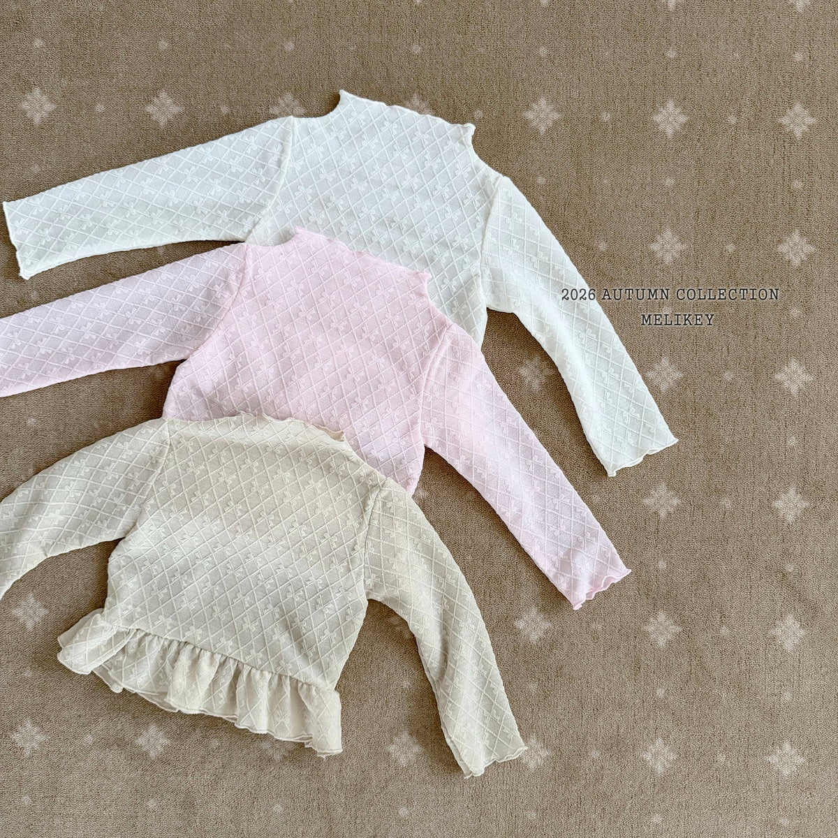 韓國童裝 26秋| ME05 Frill Ribbon Mesh T-shirt 上衣 (80-140)