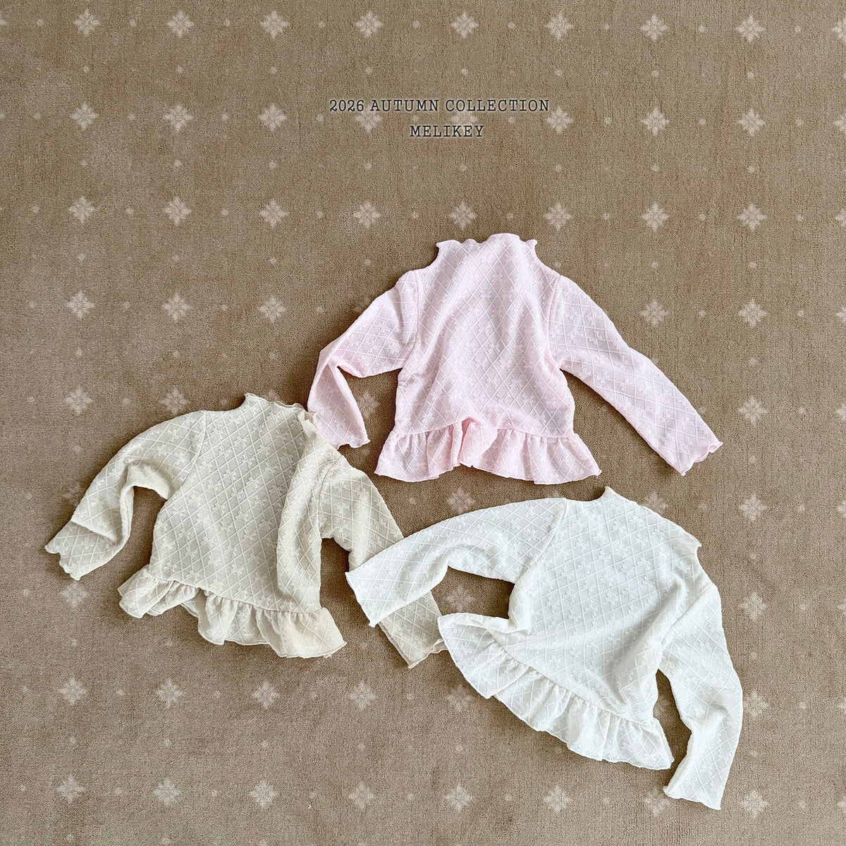 韓國童裝 26秋| ME05 Frill Ribbon Mesh T-shirt 上衣 (80-140)