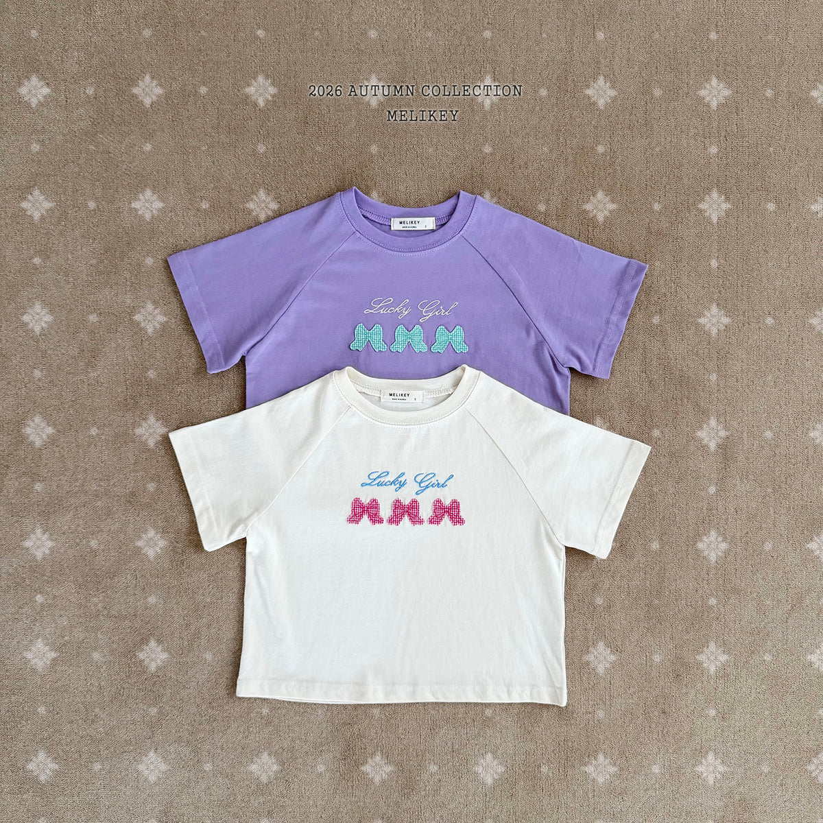 韓國童裝 26秋| ME07 Lucky Ribbon T-shirt 上衣 (80-140)