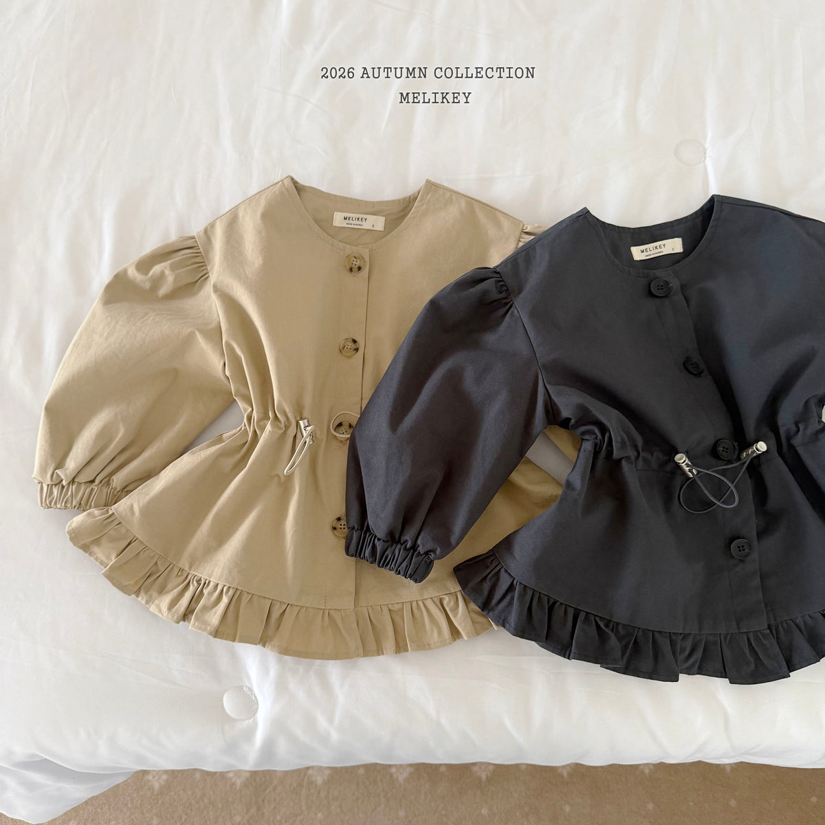 韓國童裝 26秋| ME56 Momo Frill Trench Coat 風衣外套 (80-140)
