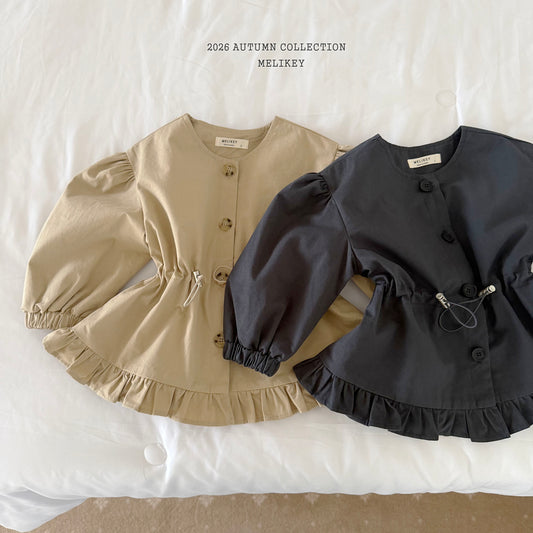 韓國童裝 26秋| ME56 Momo Frill Trench Coat 風衣外套 (80-140)