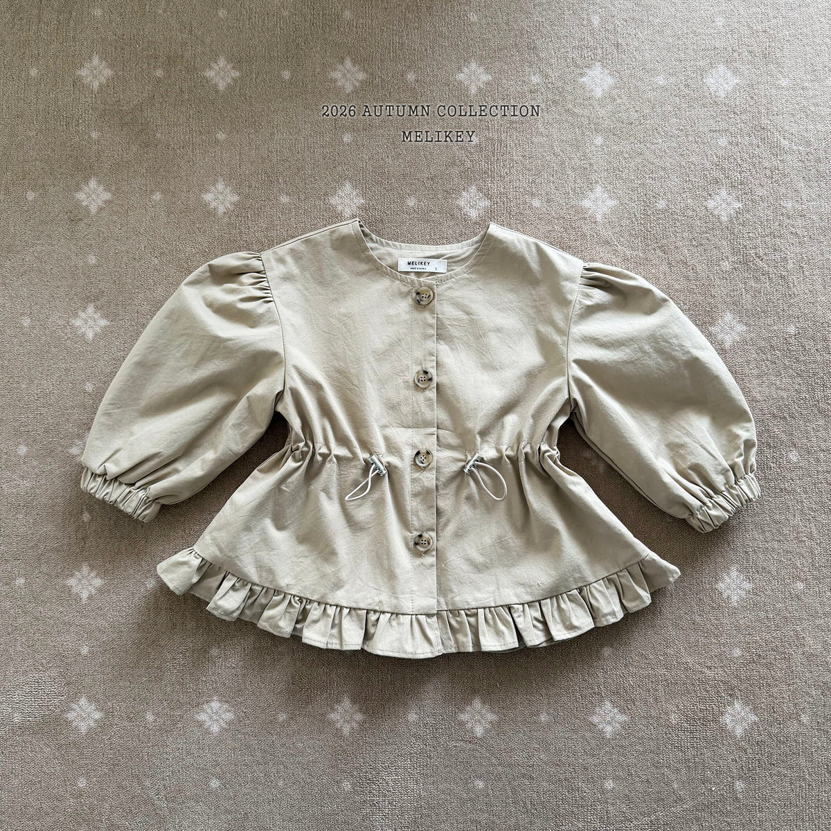 韓國童裝 26秋| ME56 Momo Frill Trench Coat 風衣外套 (80-140)