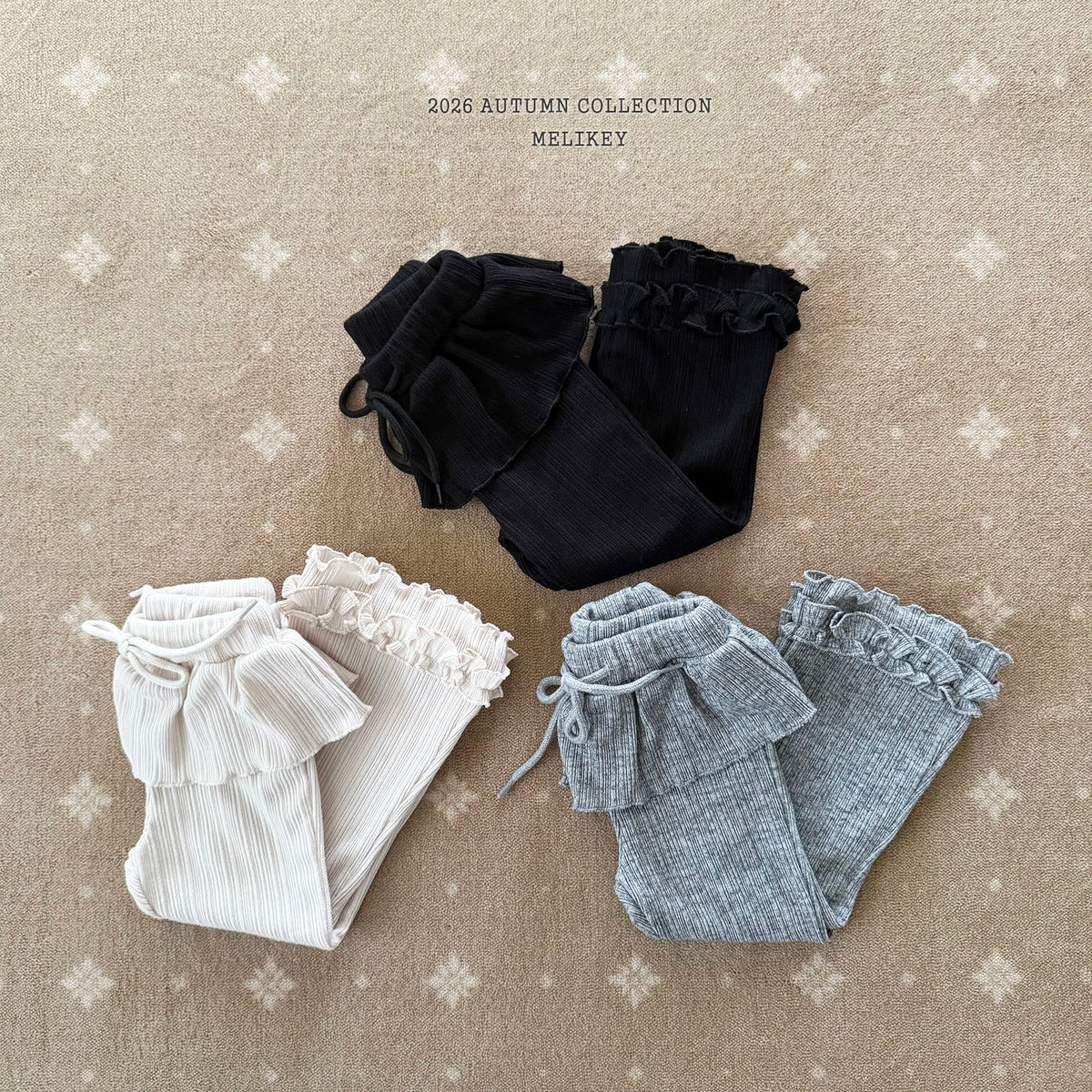 韓國童裝 26秋| ME39 Best Frill Bootcut Pants 微喇長褲 (80-140)