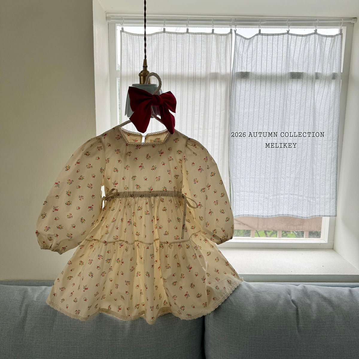 韓國童裝 26秋| ME55 Vintage Flower Dress 碎花連身裙 (80-140)