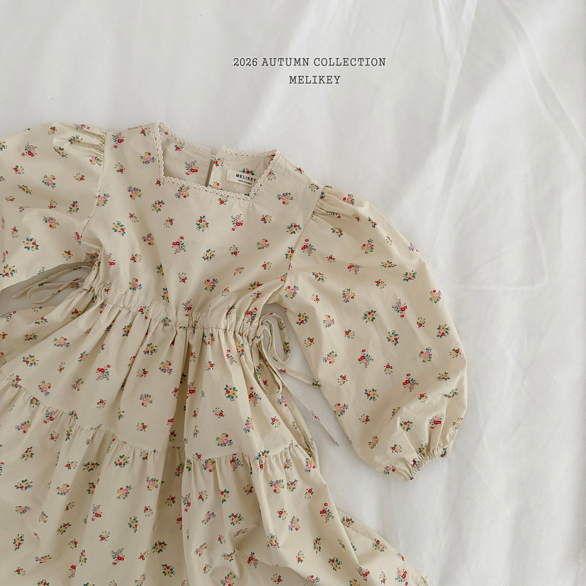 韓國童裝 26秋| ME55 Vintage Flower Dress 碎花連身裙 (80-140)