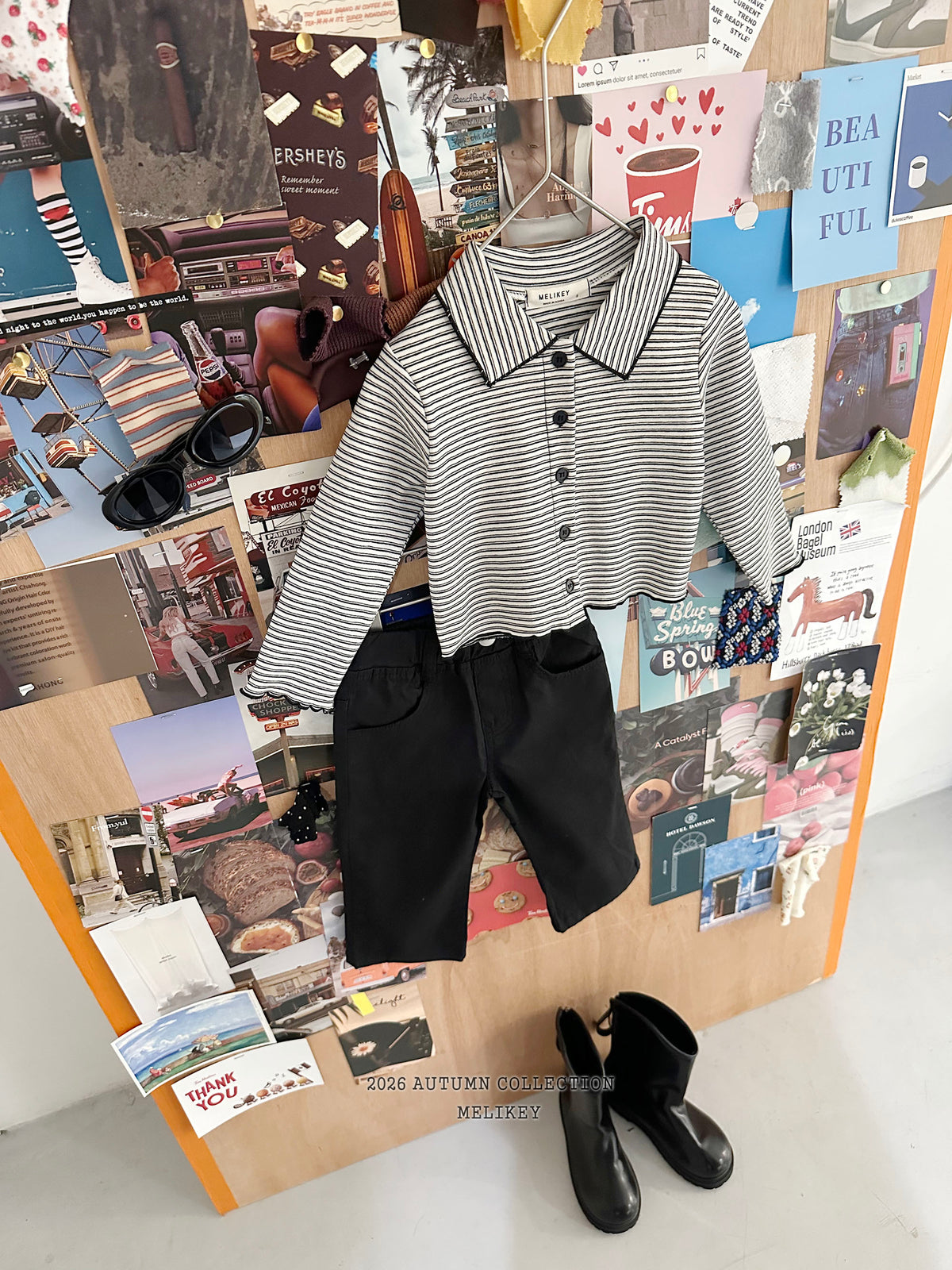 韓國童裝 26秋| ME13 Petit Collar T-shirt 上衣 (80-140)