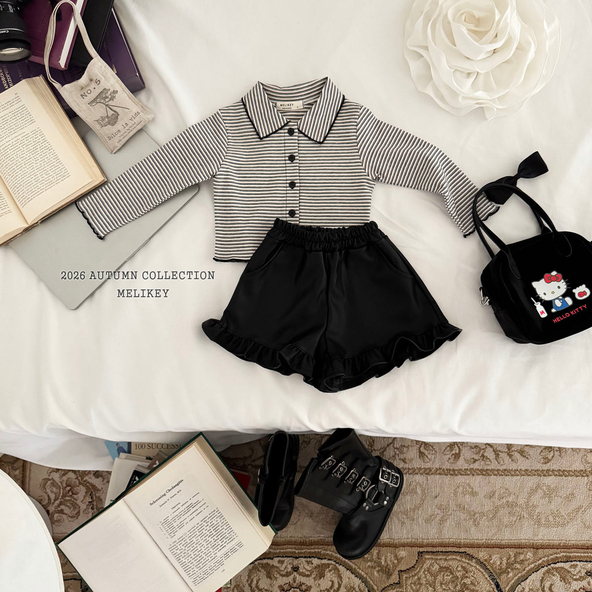 韓國童裝 26秋| ME13 Petit Collar T-shirt 上衣 (80-140)