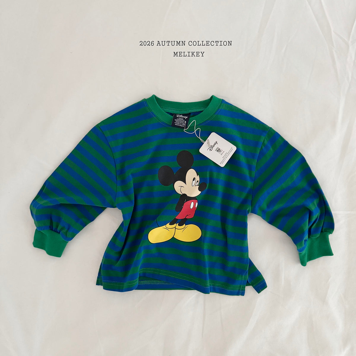 韓國童裝 26秋| ME24 Mickey Ribbed T-shirt 上衣 (80-140)