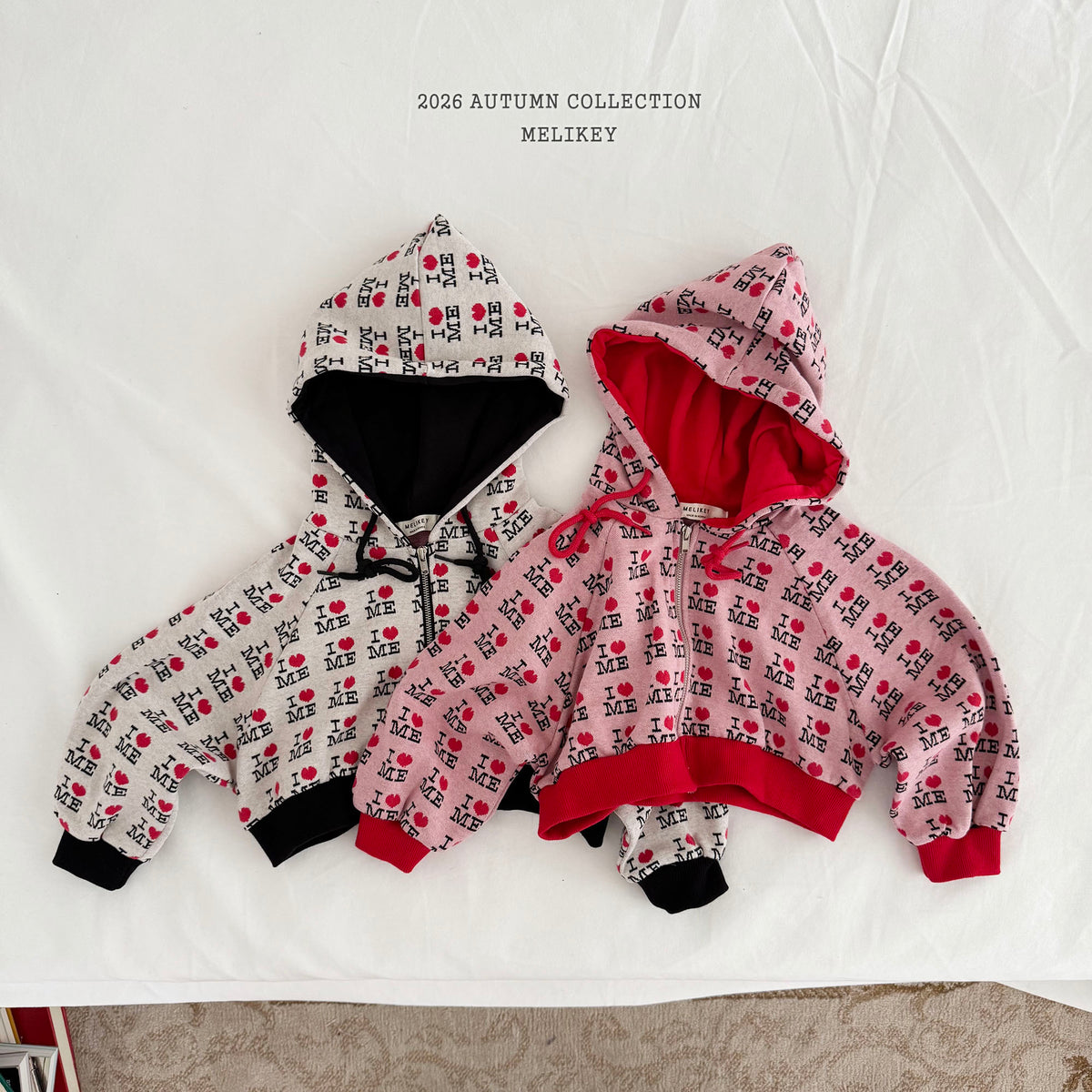 韓國童裝 26秋| ME29 Love Me Hood Zip-up 連帽外套 (80-140)