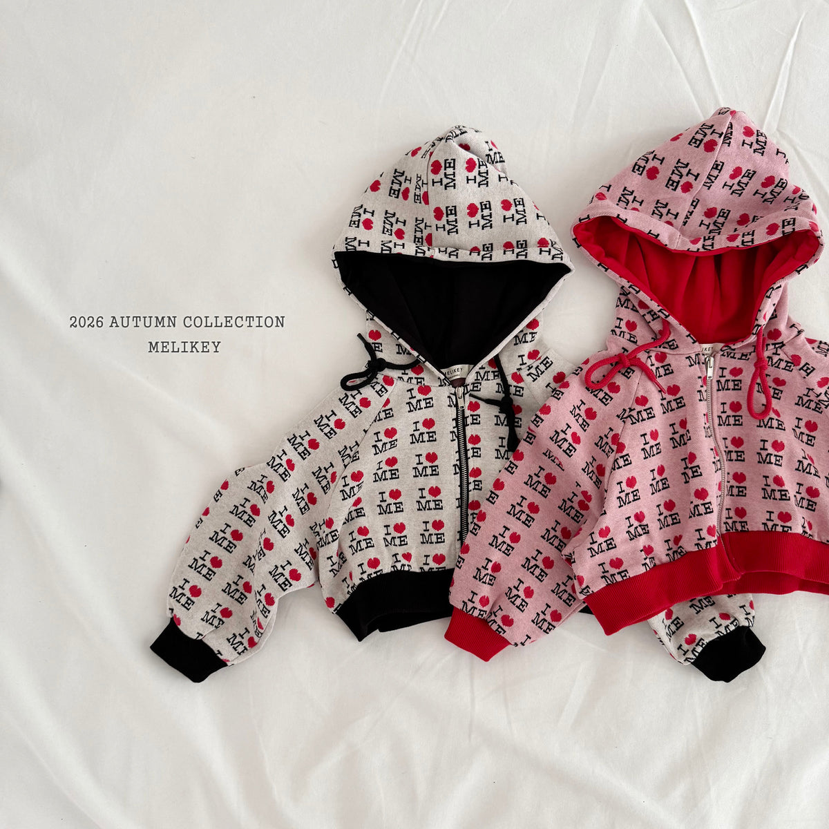 韓國童裝 26秋| ME29 Love Me Hood Zip-up 連帽外套 (80-140)