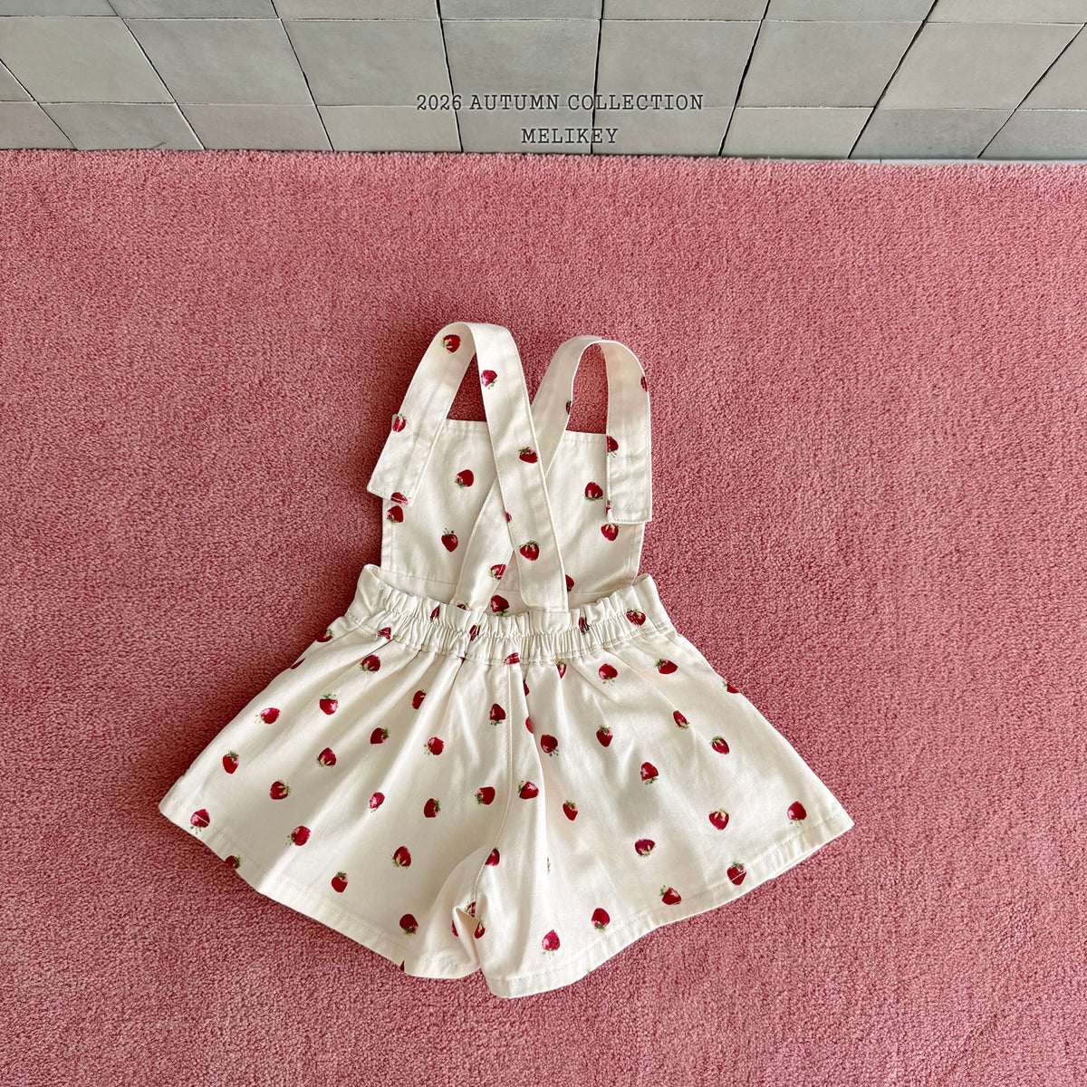 韓國童裝 26秋| ME54 Strawberry Heart Overalls 吊帶褲 (80-140)