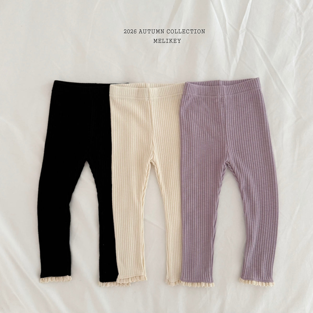 韓國童裝 26秋| ME38 Liz Lace Leggings 蕾絲打底褲 (80-140)