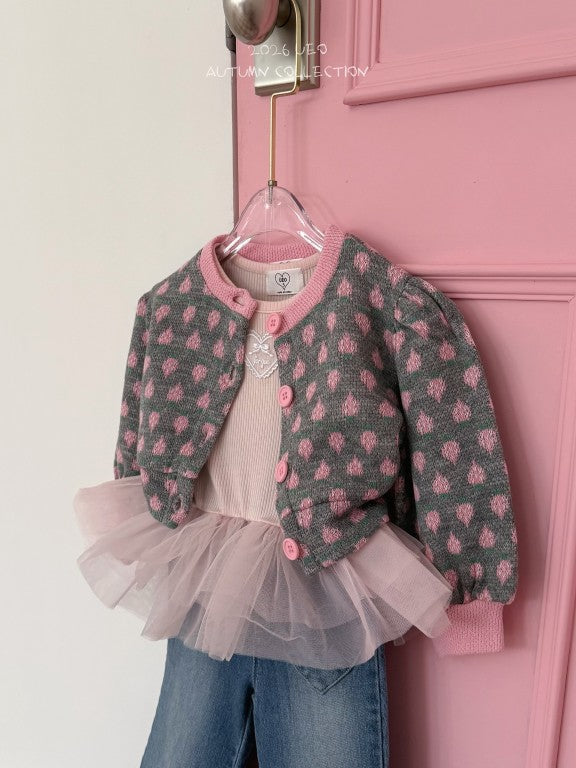 韓國童裝 26秋| UE28 Mini Berry Cardigan 開衫 (90-130)