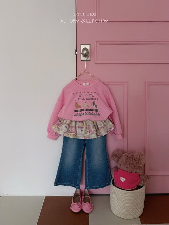 韓國童裝 26秋| UE18 Bbojjak Layered Skirt 短裙 (Free Size)