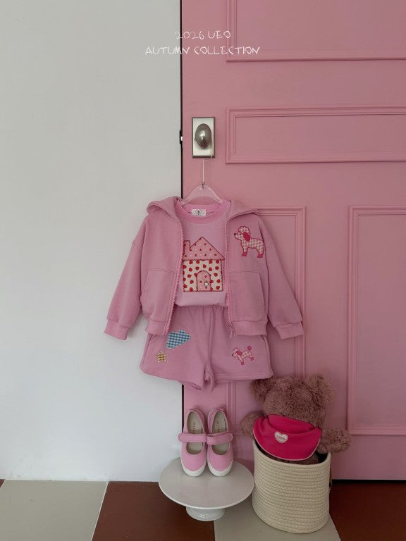韓國童裝 26秋| UE05 Poodle Hood Zip-up 連帽外套 (90-130)