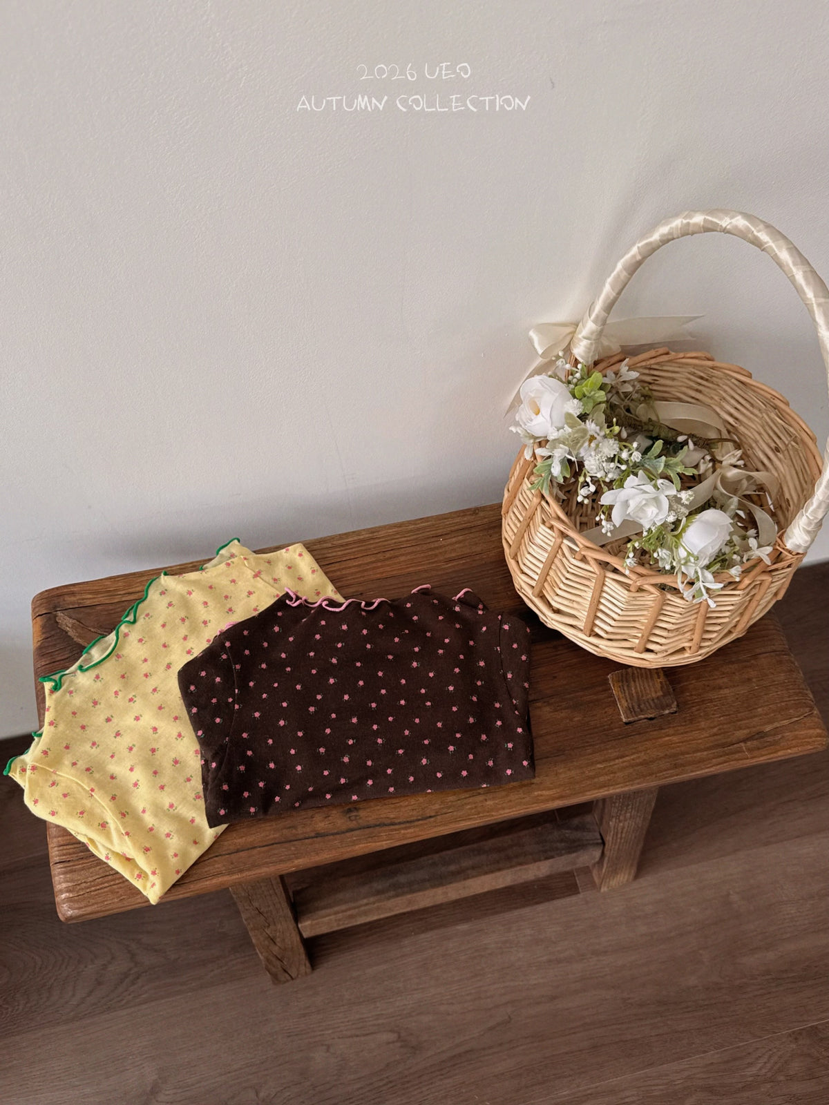 韓國童裝 26秋| UE03 Honey Floral Tee 上衣 (90-130)