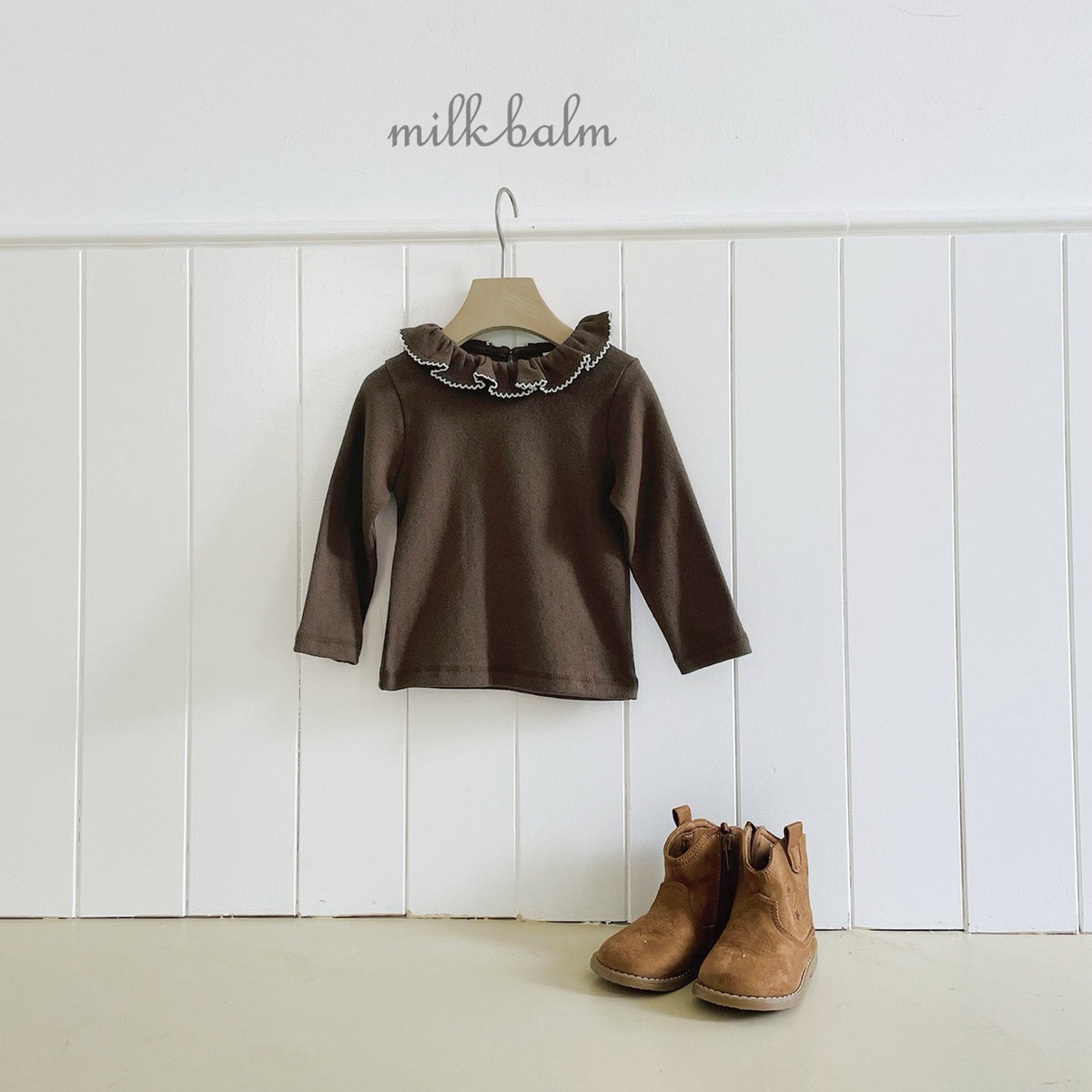 韓國童裝 26秋| MK05 Picot Frill Tee 上衣