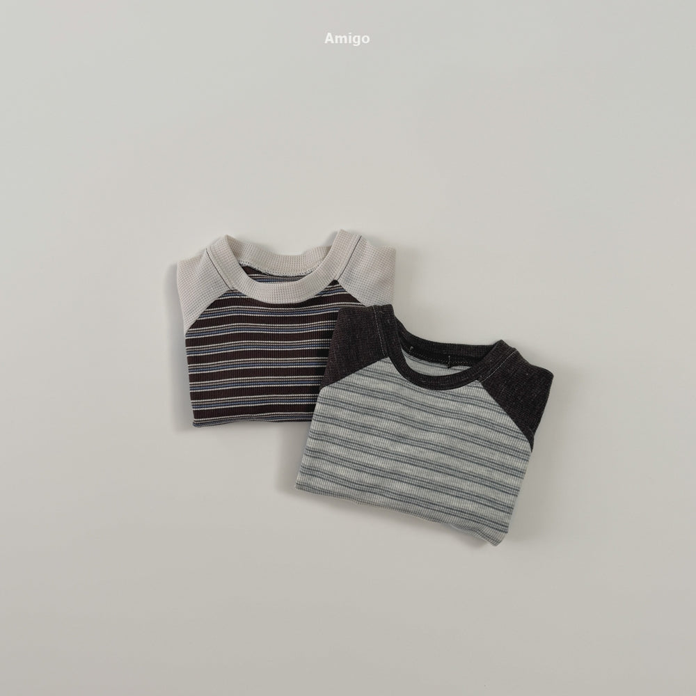 韓國童裝 26秋| AM07 Stripe Raglan T-shirt 上衣 (80-120)